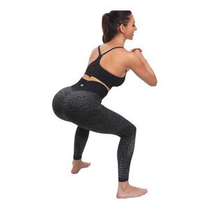 Running Girl XL Grey Heather Compression Leggings